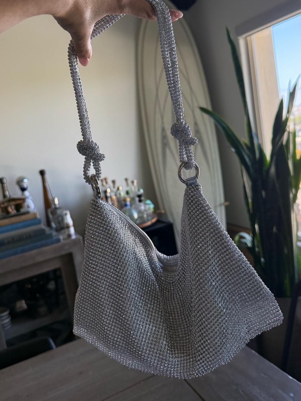 Sparkly Rhinestone Shoulder Bag - Picture 2 of 3